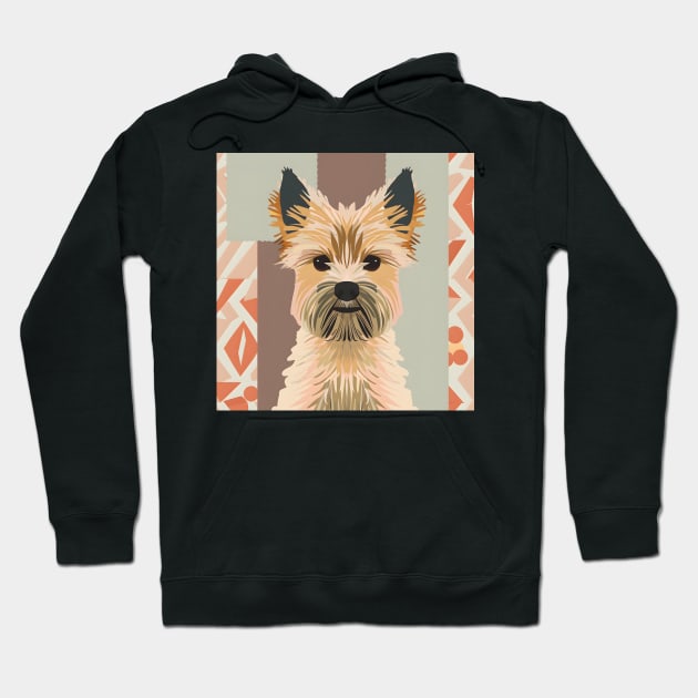 70s Cairn Terrier Vibes: Pastel Pup Parade Hoodie by NatashaCuteShop